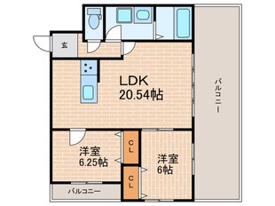 ＭＥＳＳＡＧＥ苦楽園三番町の物件間取画像